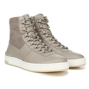 Vince Womens Taupe Leather & Suede Rowan High Top Sneakers Shoes sz 9.5